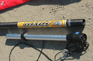montaje de una vela de windsurf