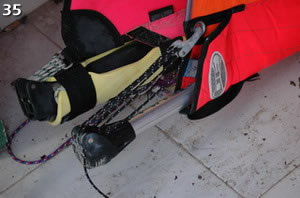montaje de una vela de windsurf